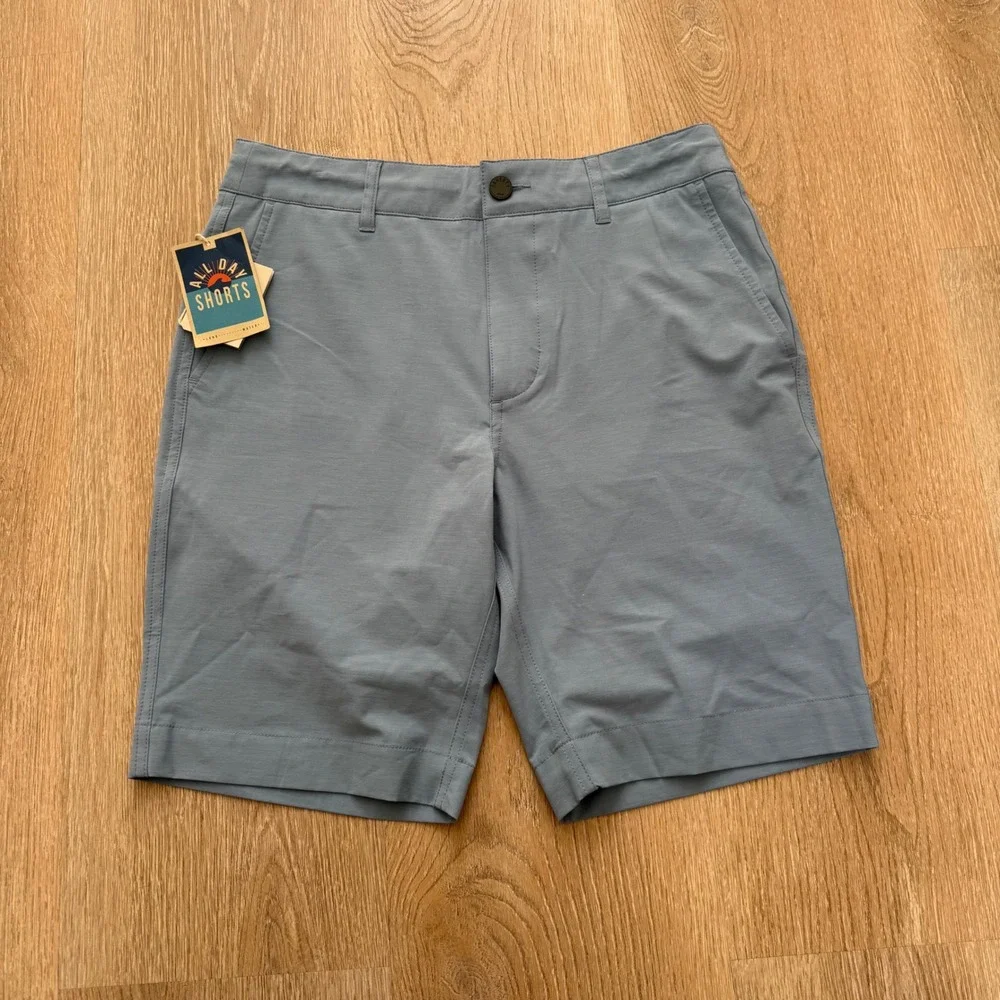 Faherty All Day Shorts Mens 28 Atoll Blue Stretch Quick Dry Performance NWT